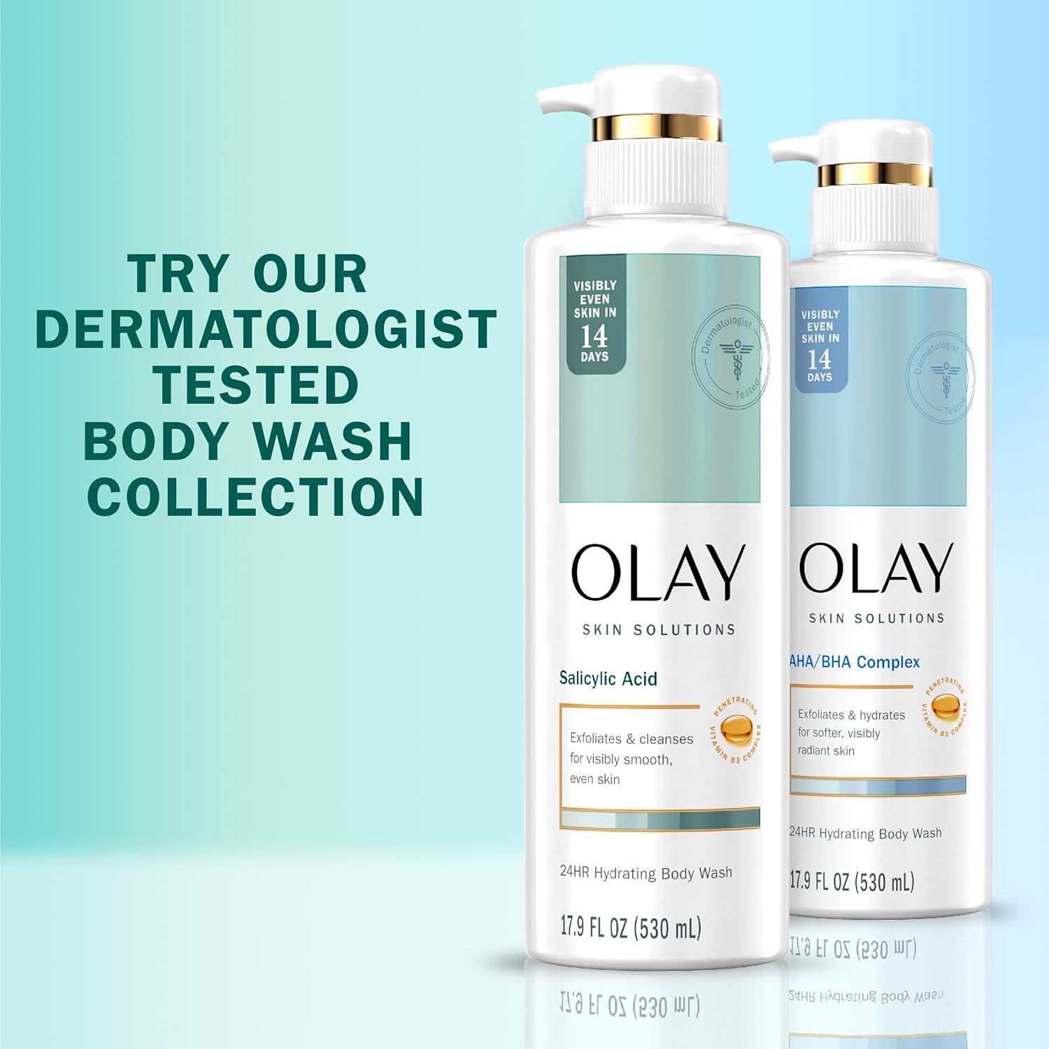 imageOlay Skin Solutions Hydrating Body Wash for Women with Salicylic Acid 179 fl oz Pack of 4