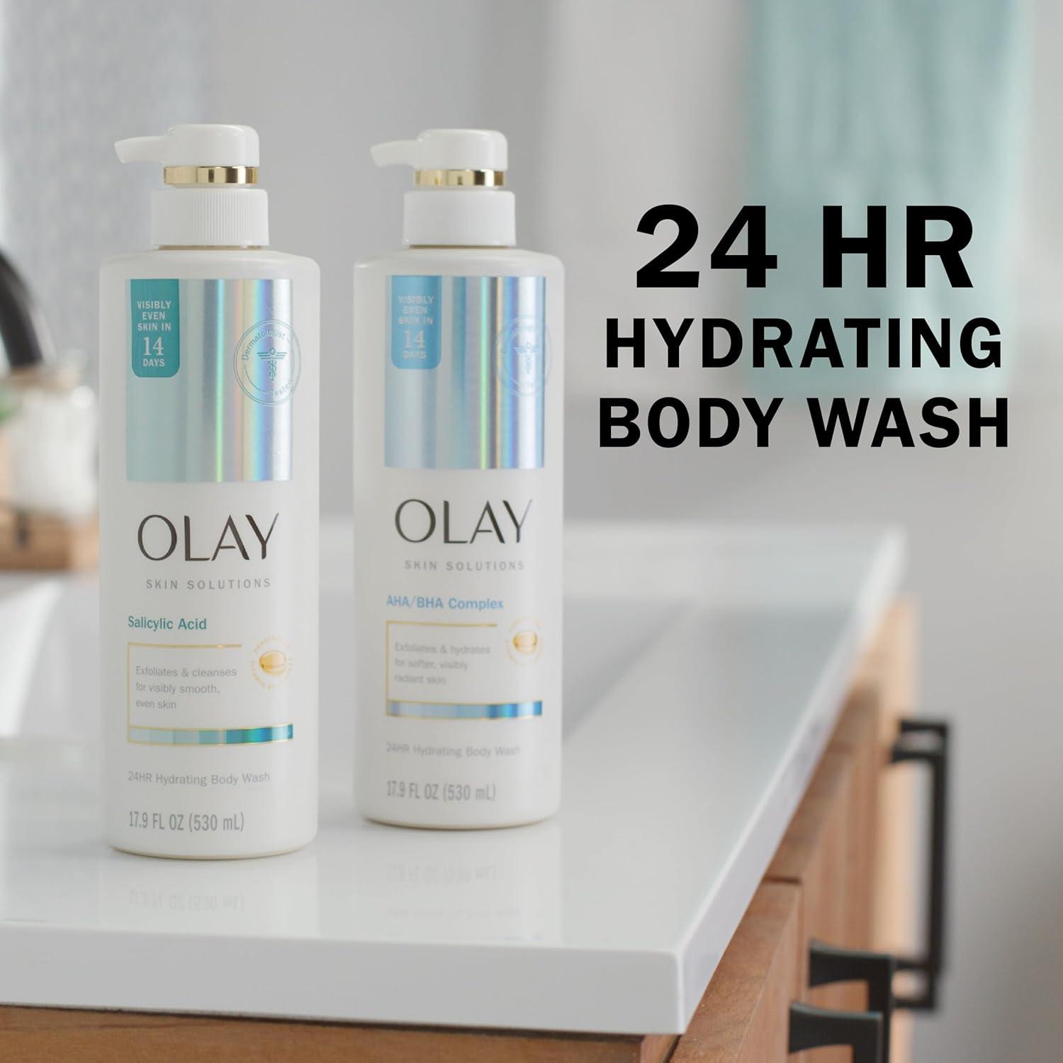 imageOlay Skin Solutions Hydrating Body Wash for Women with Salicylic Acid 179 fl oz Pack of 4