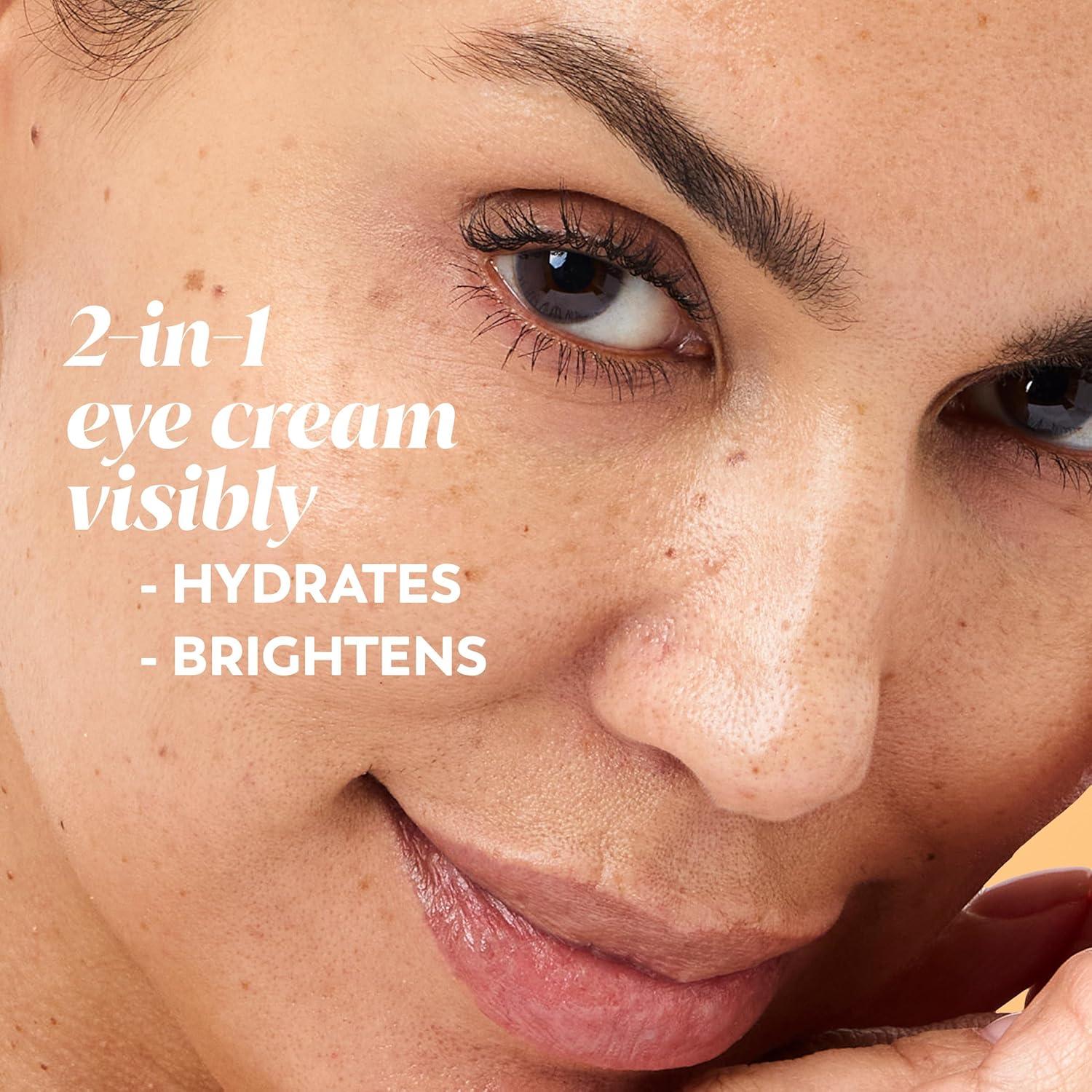 imageOlay Brightening Eye Cream with Vitamin C FragranceFree Hydrating Under Eye Cream for Dark Circles and Dull Skin Lightweight Eye Cream with Peptides and Vitamin B3 05 oz