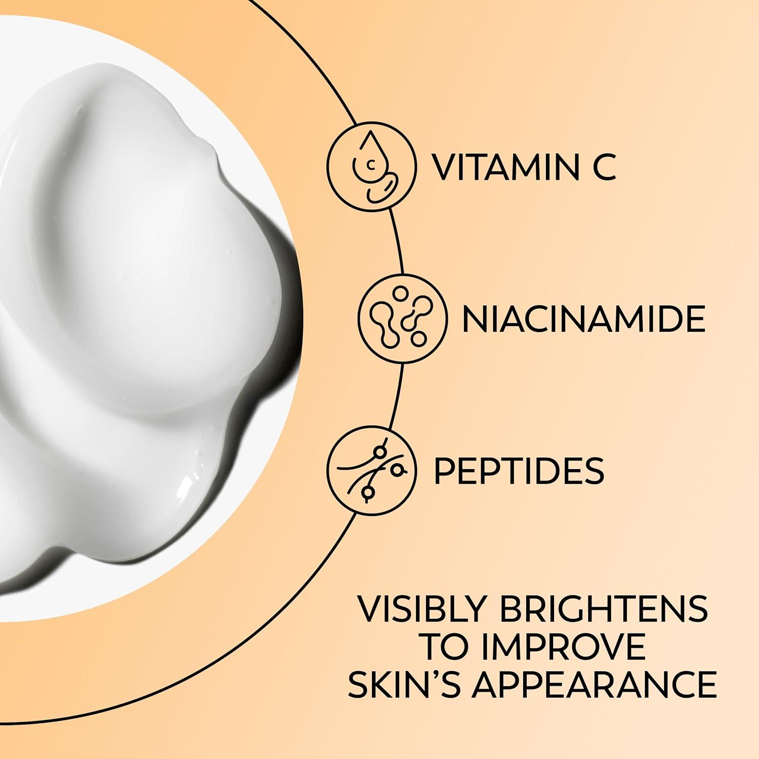 imageOlay Brightening Eye Cream with Vitamin C FragranceFree Hydrating Under Eye Cream for Dark Circles and Dull Skin Lightweight Eye Cream with Peptides and Vitamin B3 05 oz