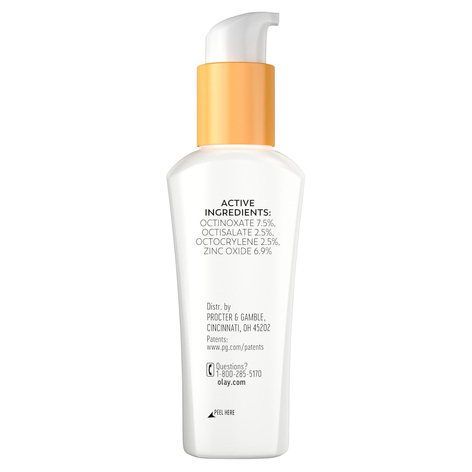 imageOlay Invisible Sunscreen SPF 35 100 Invisible Facial Sunscreen and Makeup Primer FragranceFree Weightless No White Cast Broad Spectrum Sun Protection with Vitamin C amp E Aloe Vera 17 Oz25 Fl Oz Pack of 4