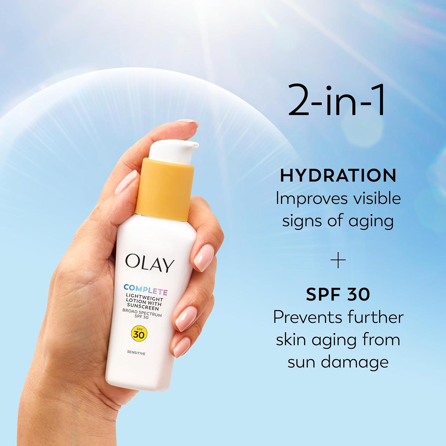 imageOlay Invisible Sunscreen SPF 35 100 Invisible Facial Sunscreen and Makeup Primer FragranceFree Weightless No White Cast Broad Spectrum Sun Protection with Vitamin C amp E Aloe Vera 17 Oz25 Fl Oz Pack of 4