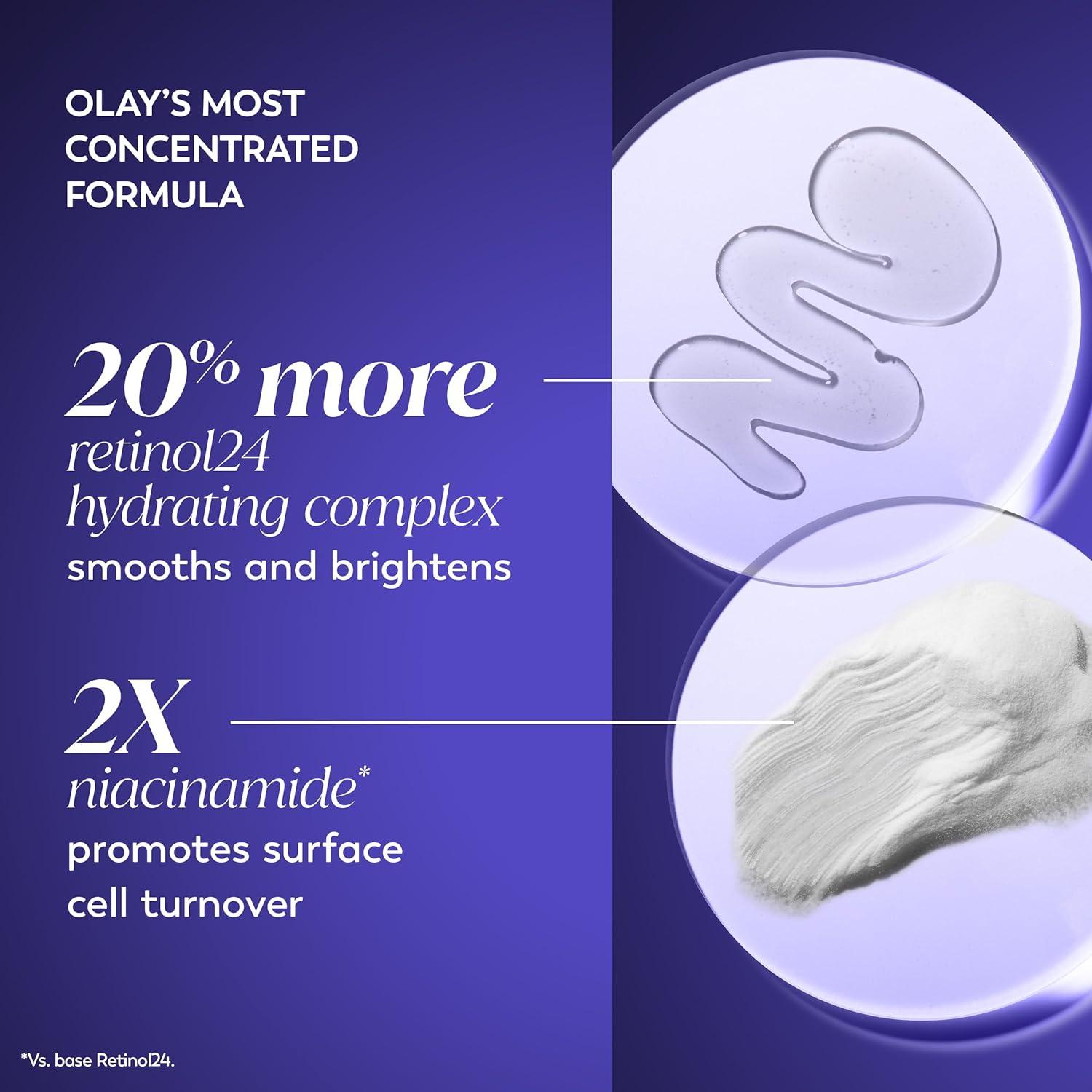 imageOlay Retinol Face Moisturizer 24 MAX AntiAging Night Cream for Women FragranceFree AntiWrinkle Skin Care 17 oz amp Trial Size Retinol Cleansing Melts WaterActivated Face Wash 12 ct
