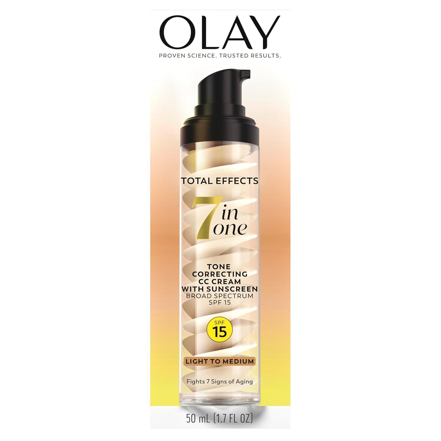 imageOlay Total Effects Tone Correcting Face Moisturizer with Sunscreen SPF 15 Light to Medium 17 Ounces