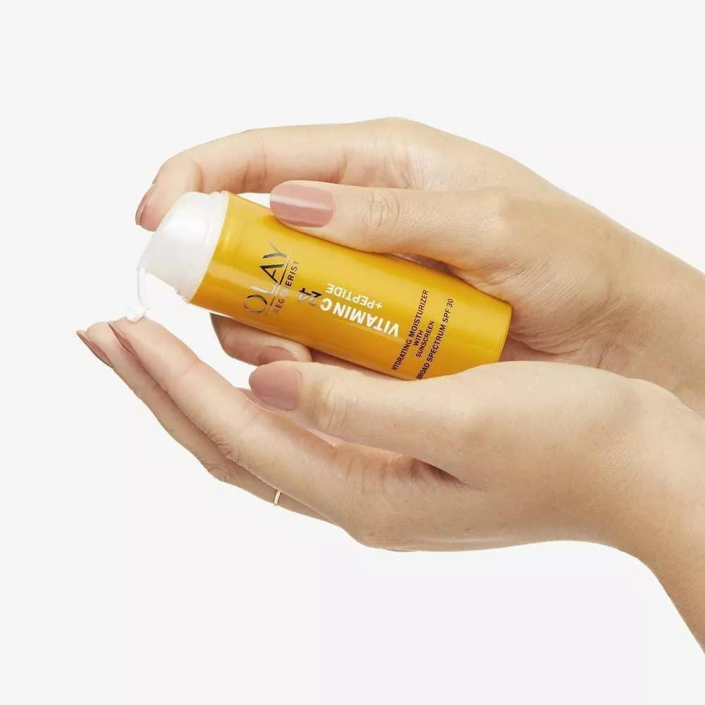 imageOlay Vitamin C Hydrating moisturizer with sunscreen SPF 30 17 Oz17 Fl Oz Pack of 1