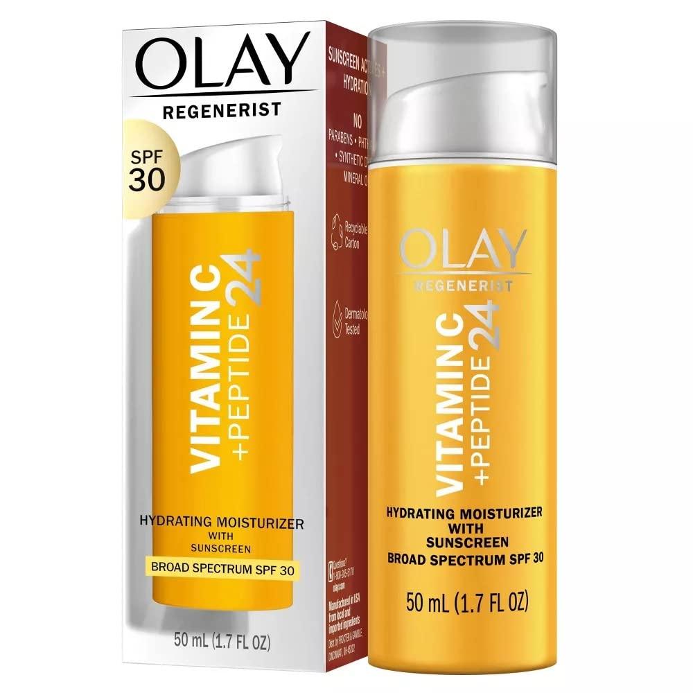 imageOlay Vitamin C Hydrating moisturizer with sunscreen SPF 30 17 Oz17 Fl Oz Pack of 1