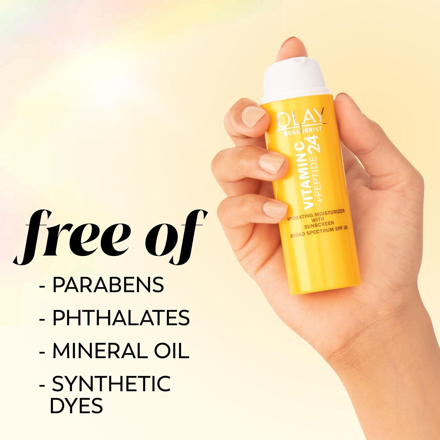 imageOlay Vitamin C Hydrating moisturizer with sunscreen SPF 30 17 Oz17 Fl Oz Pack of 2