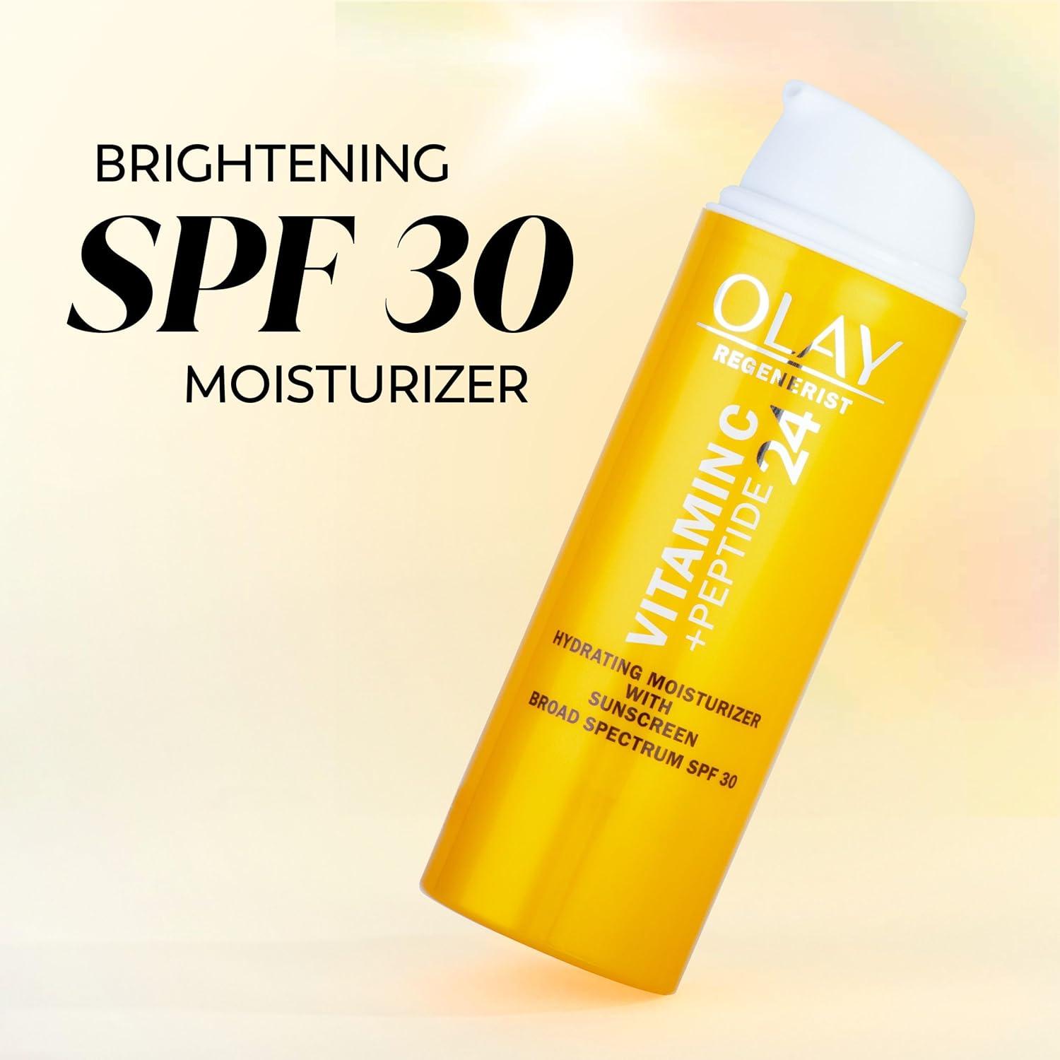 imageOlay Vitamin C Hydrating moisturizer with sunscreen SPF 30 17 Oz17 Fl Oz Pack of 2