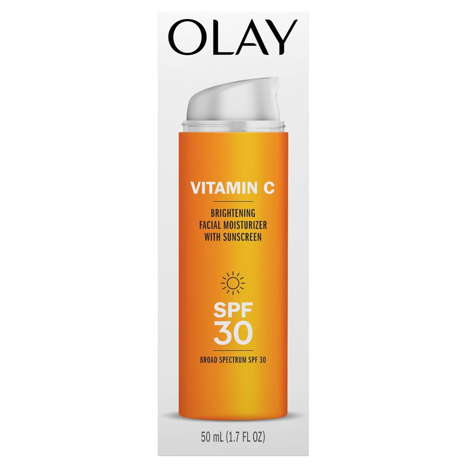 imageOlay Vitamin C Hydrating moisturizer with sunscreen SPF 30 17 Oz17 Fl Oz Pack of 2