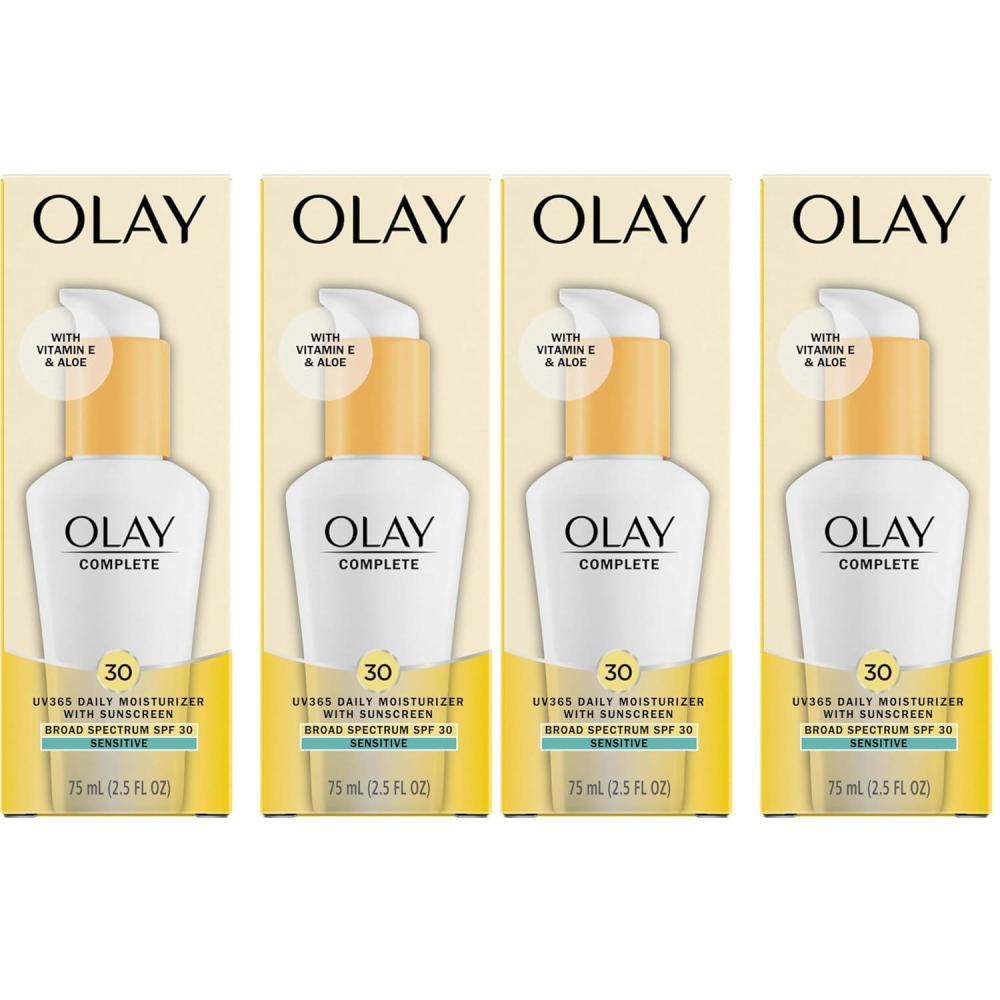 imageOlay Invisible Sunscreen SPF 35 100 Invisible Facial Sunscreen and Makeup Primer FragranceFree Weightless No White Cast Broad Spectrum Sun Protection with Vitamin C amp E Aloe Vera 17 Oz25 Fl Oz Pack of 4