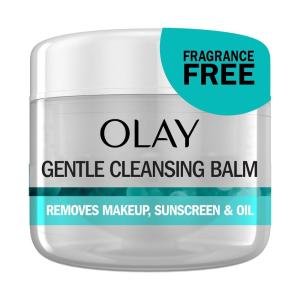 Olay Gentle Cleansing Balm Makeup Remover, Fragrance Free, 3.4 fl oz, Hydrating Face Cleanser Removes Makeup, Sunscreen and Oil