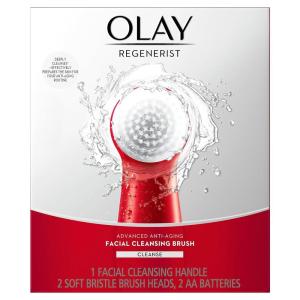 Olay Facial Cleansing Brush Regenerist, Face Exfoliator with 2 Brush Heads(1 Count (Pack of 1))