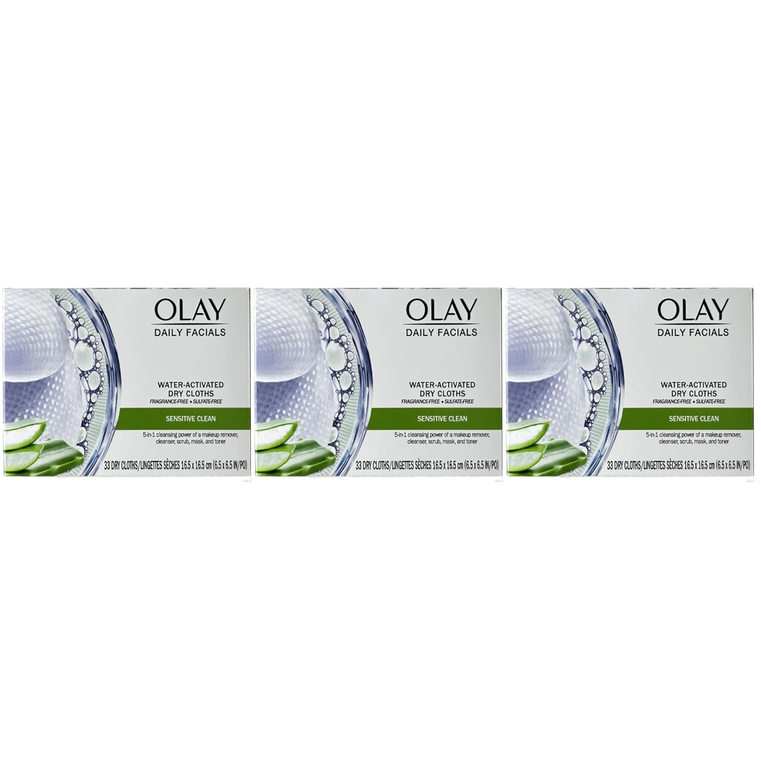 imageMakeup Remover Wipes by Olay Daily Facials Gentle Clean 5in1 Water Activated Cleansing Cloths 33 count Packaging may VaryUnscented