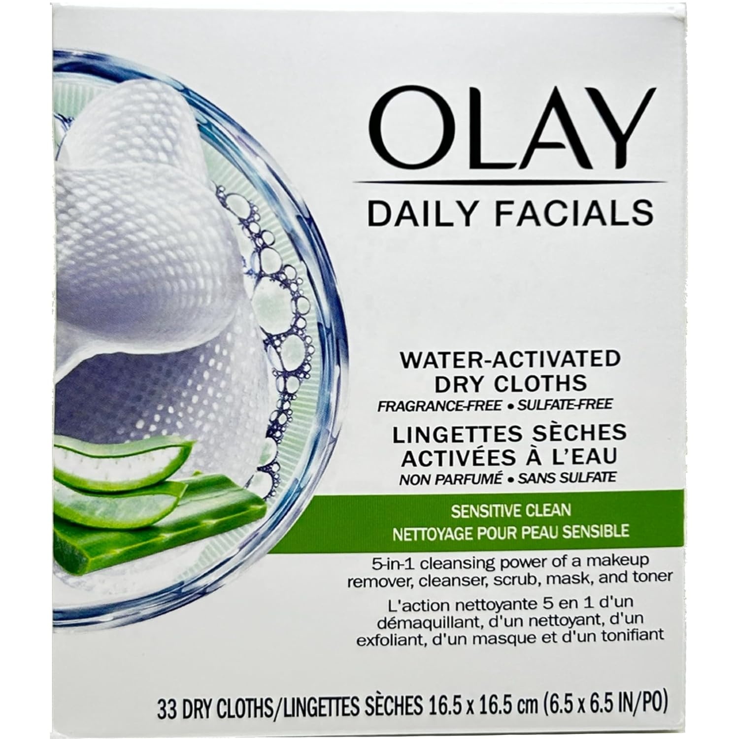 imageMakeup Remover Wipes by Olay Daily Facials Gentle Clean 5in1 Water Activated Cleansing Cloths 33 count Packaging may VaryUnscented