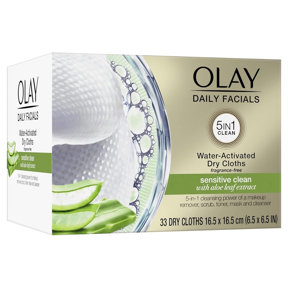 imageMakeup Remover Wipes by Olay Daily Facials Gentle Clean 5in1 Water Activated Cleansing Cloths 33 count Packaging may VaryUnscented