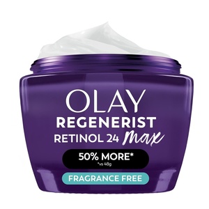 Olay Retinol Night Cream for Women, MAX, Anti-Aging Face Mousturizer, Fragrance-Free, Non Greasy – Anti-Wrinkle, Smooth Fine Lines, Hydrating Skin Care – Triple Collagen Cream, Niacinamide, 2.6oz